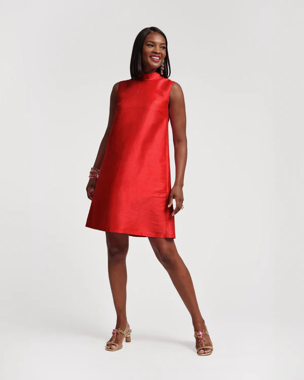 Sleeveless Diplomat Mini Dress - Red | Frances Valentine