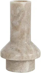 Bloomingville Marble Taper Candle Holder, 4.5", Beige | Amazon (US)
