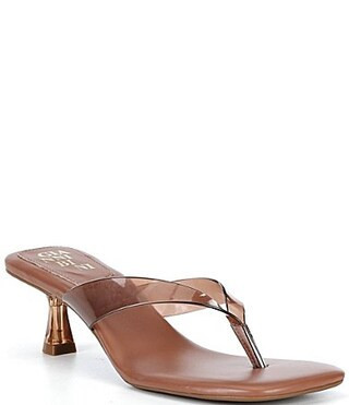 Gianni Bini Vaga Two Clear Thong Dress Sandals -  9 | Dillard's