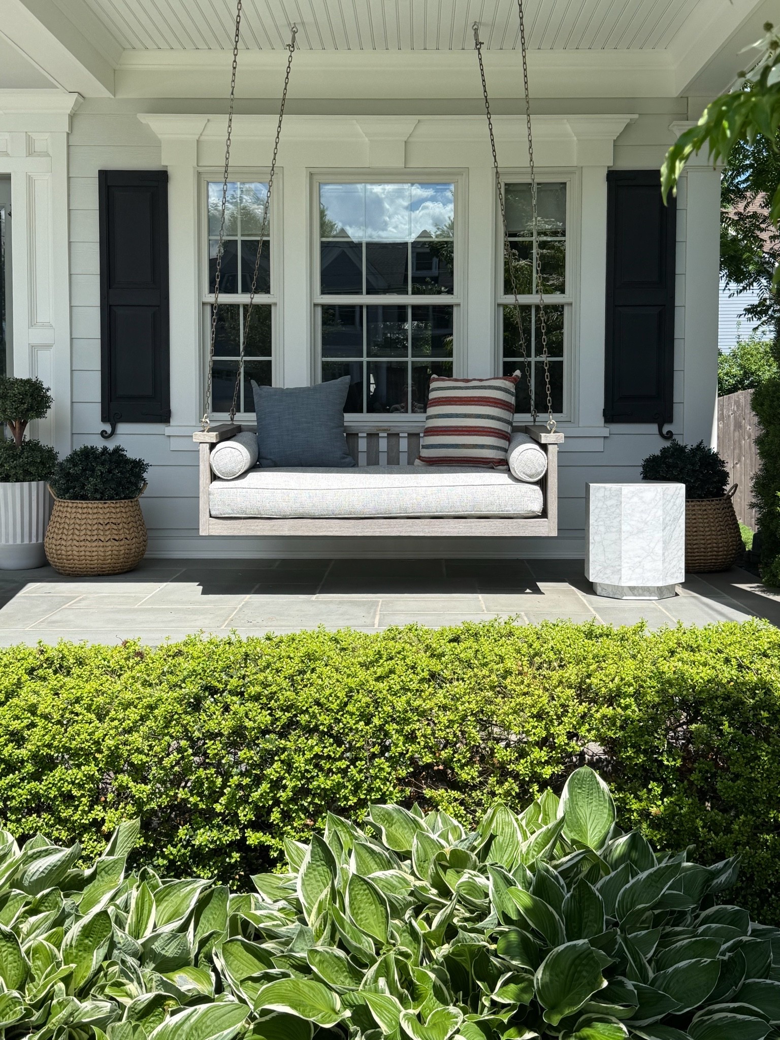 Front porch inspo (and my office for the day!) 

Love our porch swing, this marble table is on sale and I’m linking all of our planters and plants!!

#LTKSaleAlert #LTKHome #LTKSeasonal