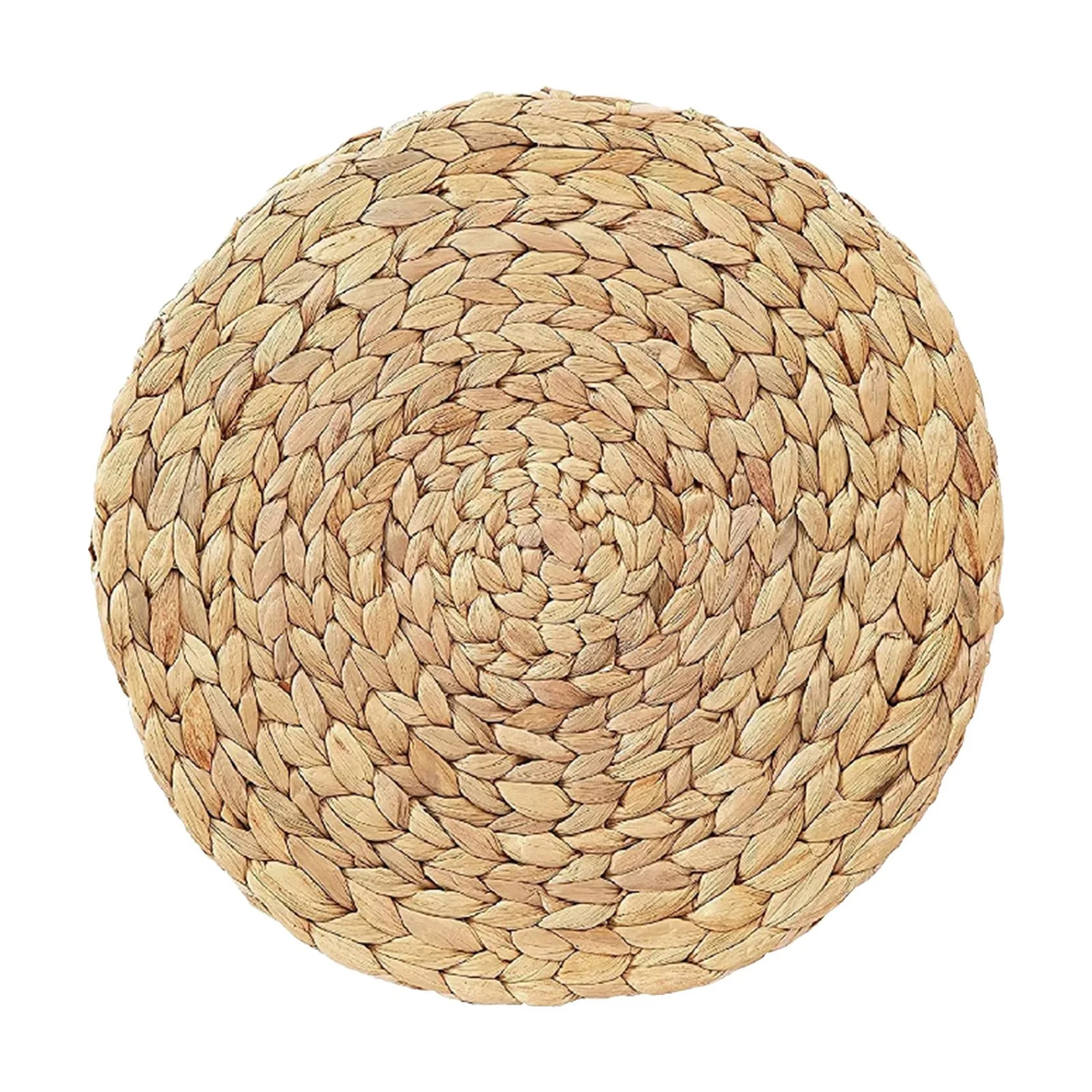 Xiuong Boho Round Woven Placemats Natural Water Hyacinth Weave Placemat Round Braided Large Woven... | Walmart (US)