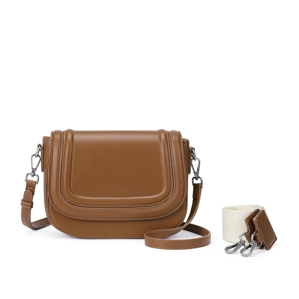 CLUCI Small Purses for Women Trendy,Vegan leather Shoulder Bag Crossbody Bags for Women With 2 Sh... | Amazon (US)