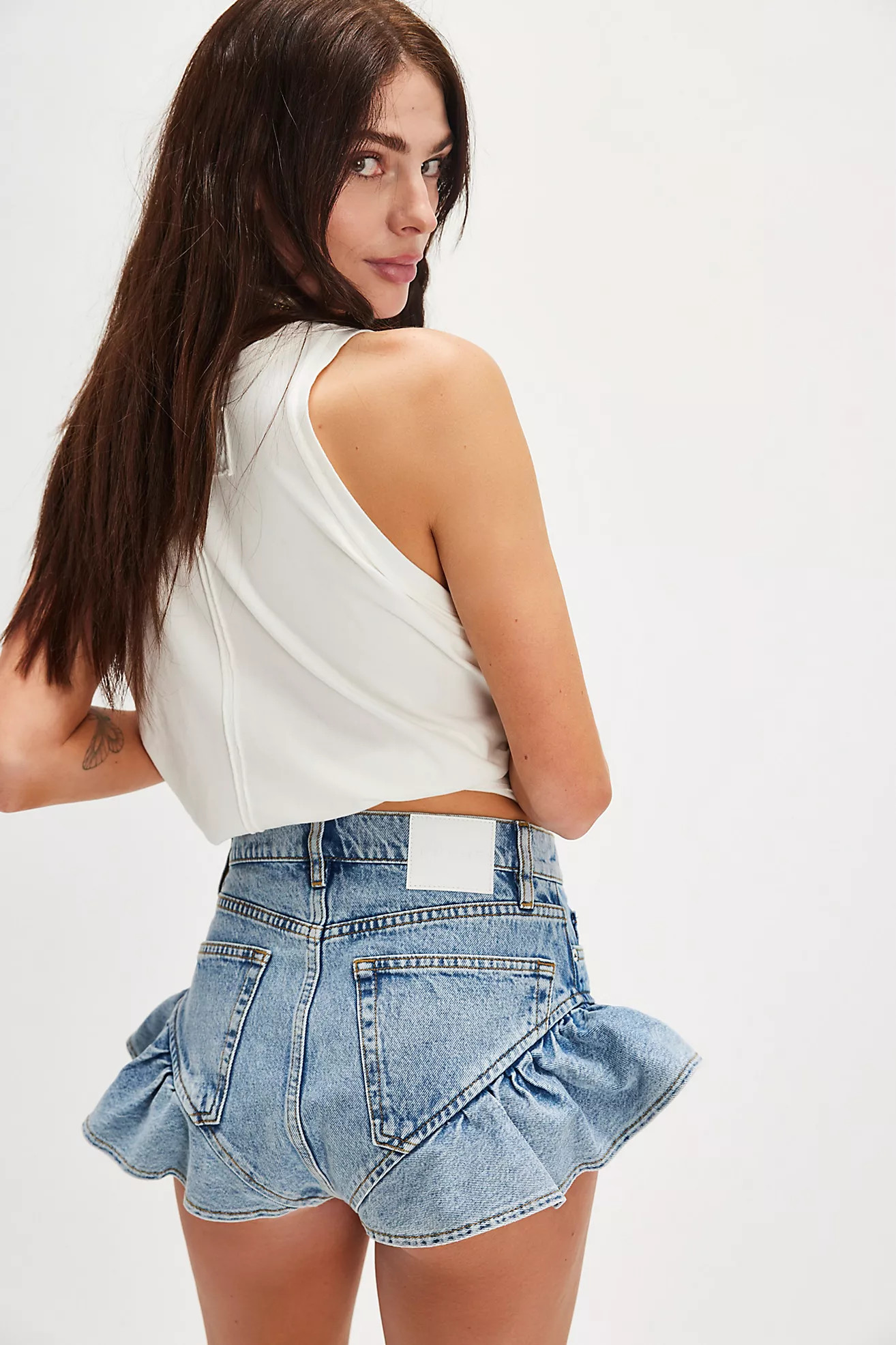 FRAME The Ruffle Bloomer Shorts | Free People (Global - UK&FR Excluded)