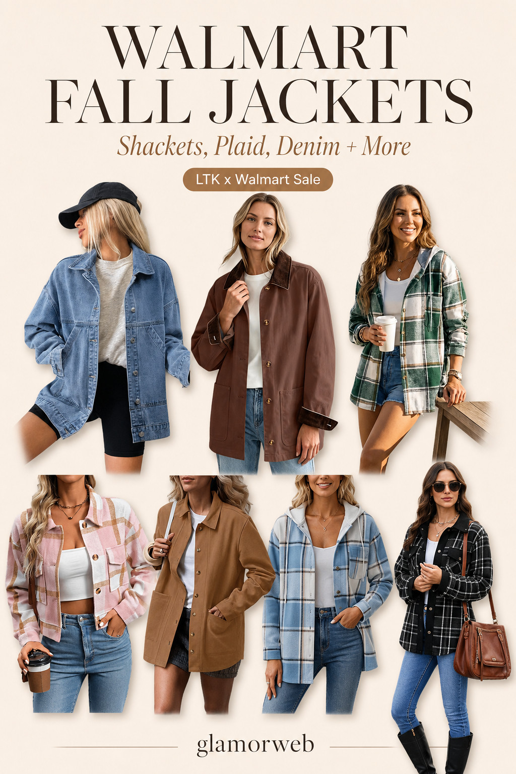 Walmart has some seriously cute fall jackets right now 🍂 I found the best mix of denim jackets, plaid shackets, cozy hooded layers, cropped styles + those easy neutral jackets you can throw on with basically anything. Such good everyday fall pieces for jeans, leggings, boots, sneakers and coffee runs 🤎

#WalmartFinds #WalmartFashion #WalmartStyle #FallJackets #FallFashion #FallOutfits #FallStyle #Shackets #FlannelShacket #PlaidShacket #PlaidJacket #DenimJacket #JeanJacket #FallLayers #CozyFallStyle #CasualFallOutfits #AffordableFashion #AffordableFallFashion #BudgetFashion #WalmartOutfits #FallWardrobe #FallMustHaves #FallFashionFinds #CuteFallOutfits #LTKWalmart #LTKSale #WalmartSale #LTKFashion 

 #LTKxWalmart #LTKSeasonal #LTKSaleAlert