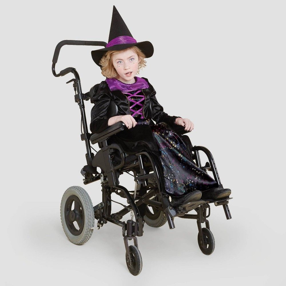 Halloween Kids' Adaptive Witch Halloween Costume Dress with Hat M - Hyde & EEK! Boutique | Target