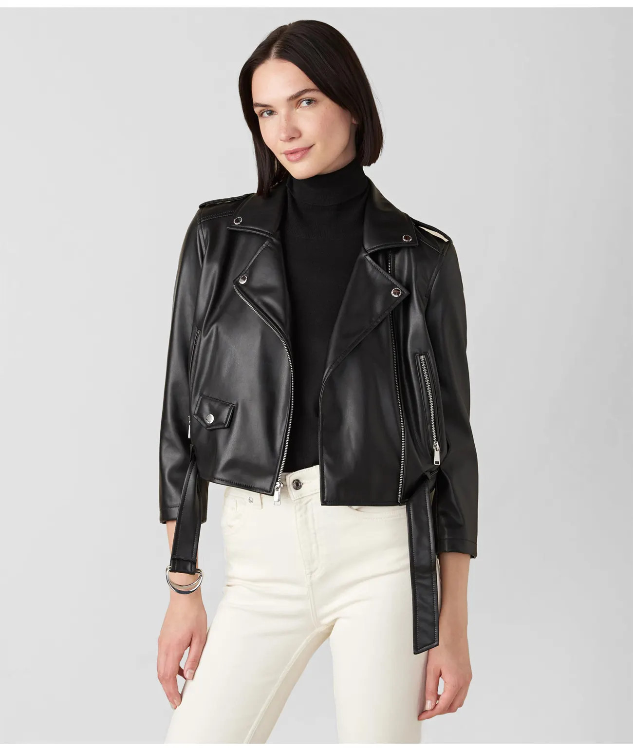 Alexia Faux Leather Moto Jacket | Wilsons Leather