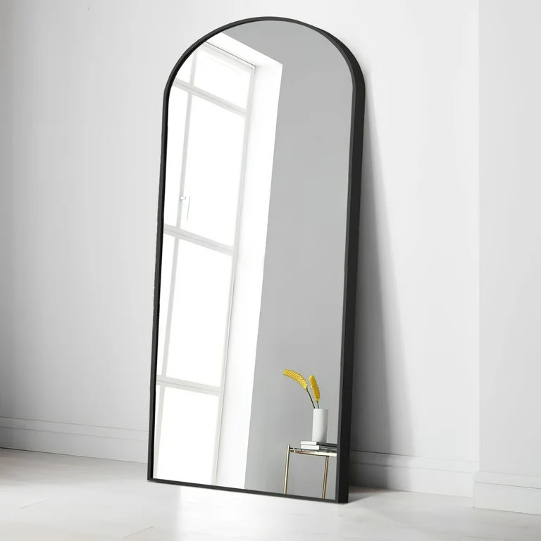 Neutype Aluminum Alloy Full-length Mirror Arch Decorative Mirror 71"*32",Black with Bracket - Wal... | Walmart (US)