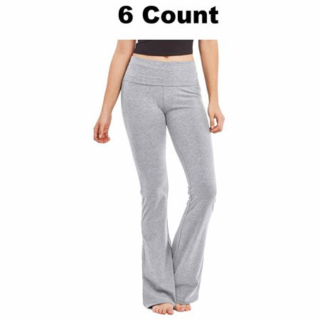 MOPAS LADIES YOGA PANTS (YP1000_H.GRY).81% cotton 11% polyester 8% spandex 6 count | Walmart (US)