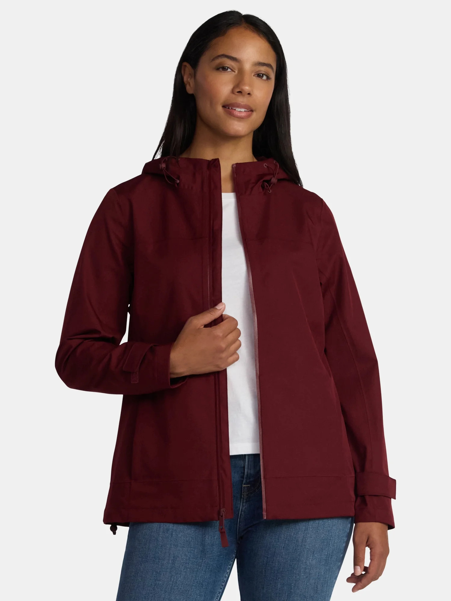 Time and Tru Women's and Women's Plus Rain Jacket, Sizes XS-2X - Walmart.com | Walmart (US)
