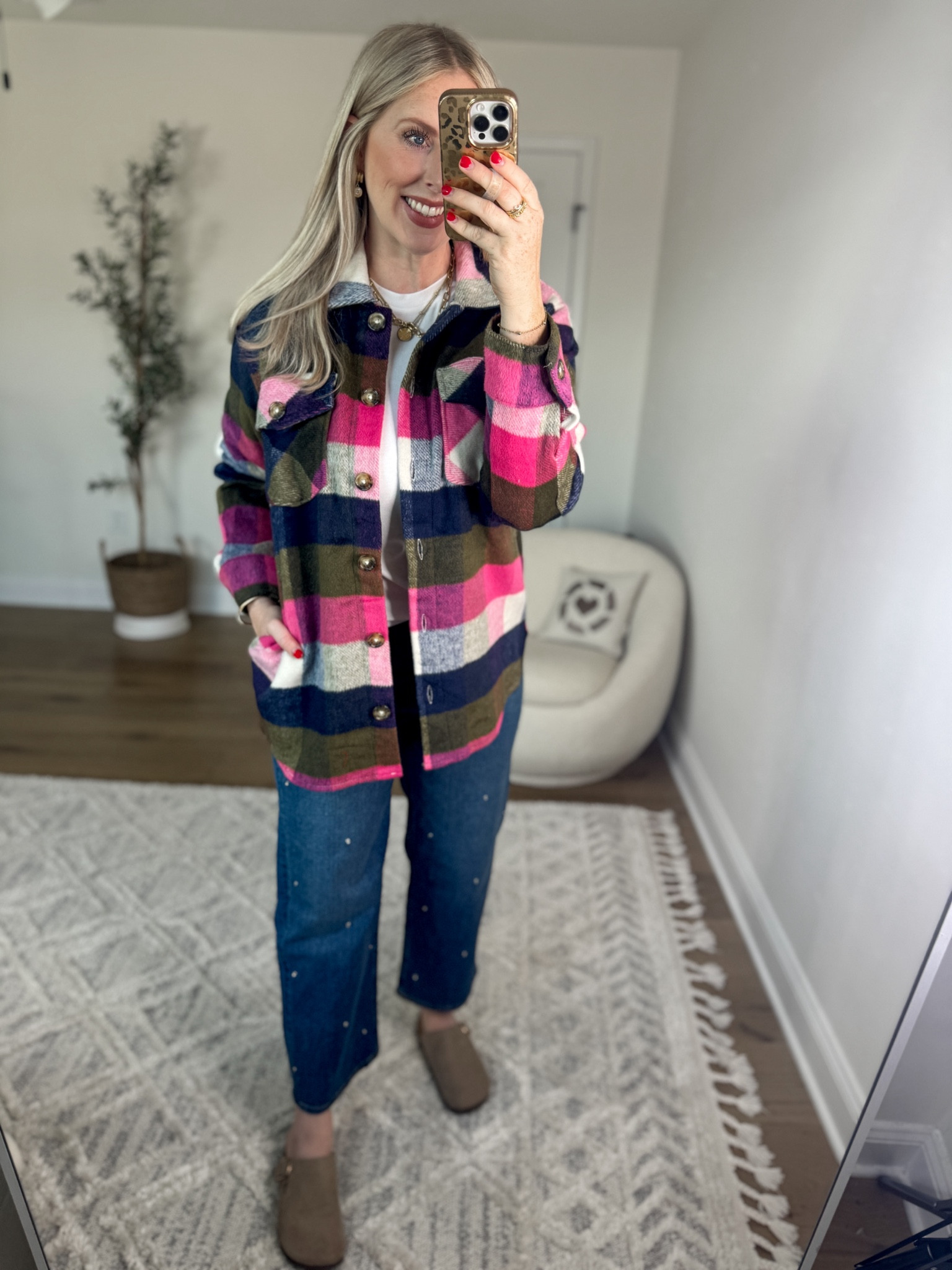 Weekend Walmart Wins try on 
Shacket- medium 
Sparkle jeans 

#LTKSeasonal #LTKFindsUnder50 #LTKStyleTip