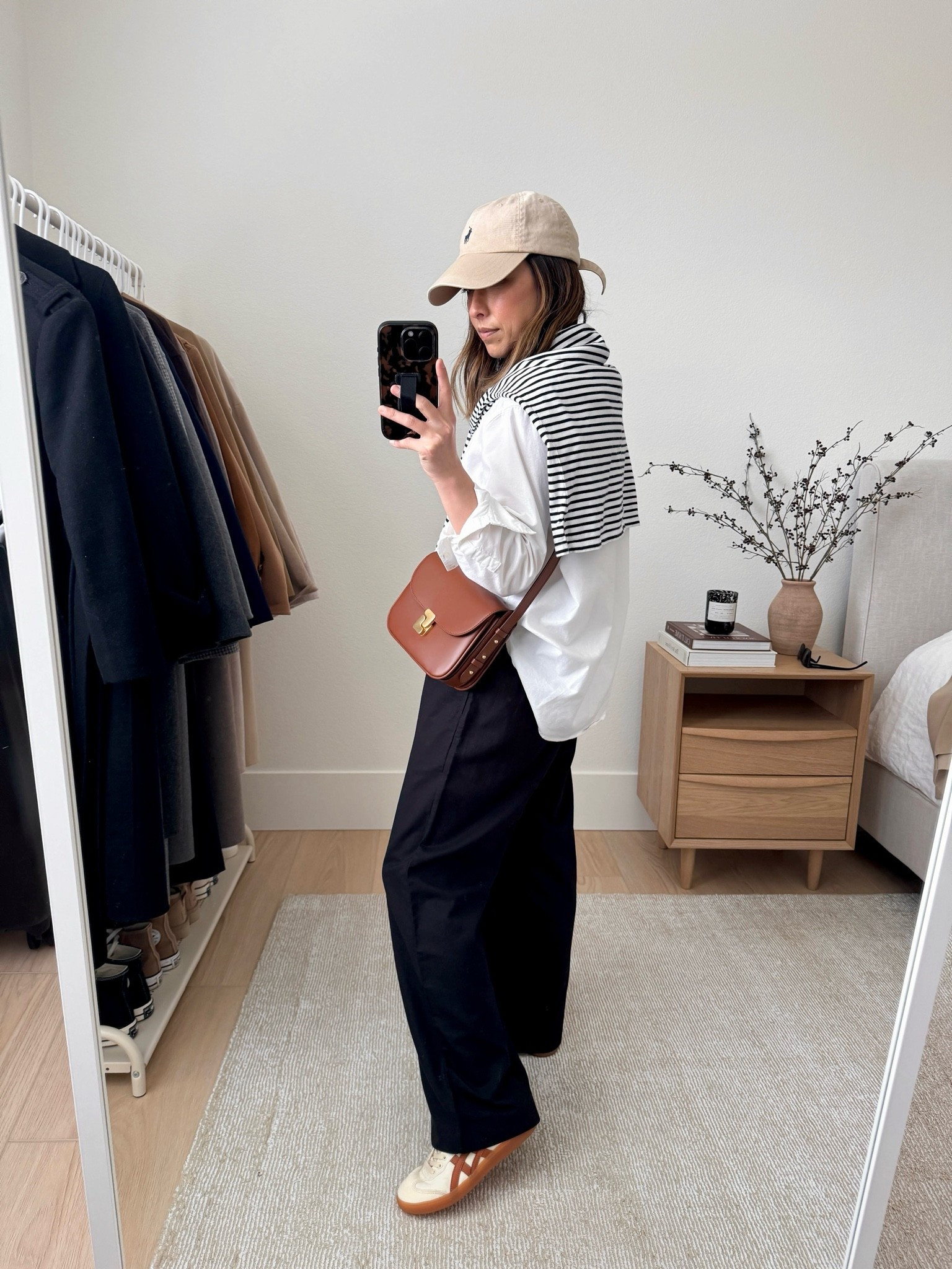 European travel capsule outfit. This is for more of spring time, but you can take bits and pieces out if you go in the summer. 

AYR Shirt xs
Uniqlo pants xs 25.5" inseam
Onitsuka Tiger sneakers 4.5 mens
AYR Tee xs (old)
Polo Ralph Lauren hat
Soeur bag mini

Petite style, spring outfits 2026, summer outfits

#LTKootd #LTKPetite #LTKTravel