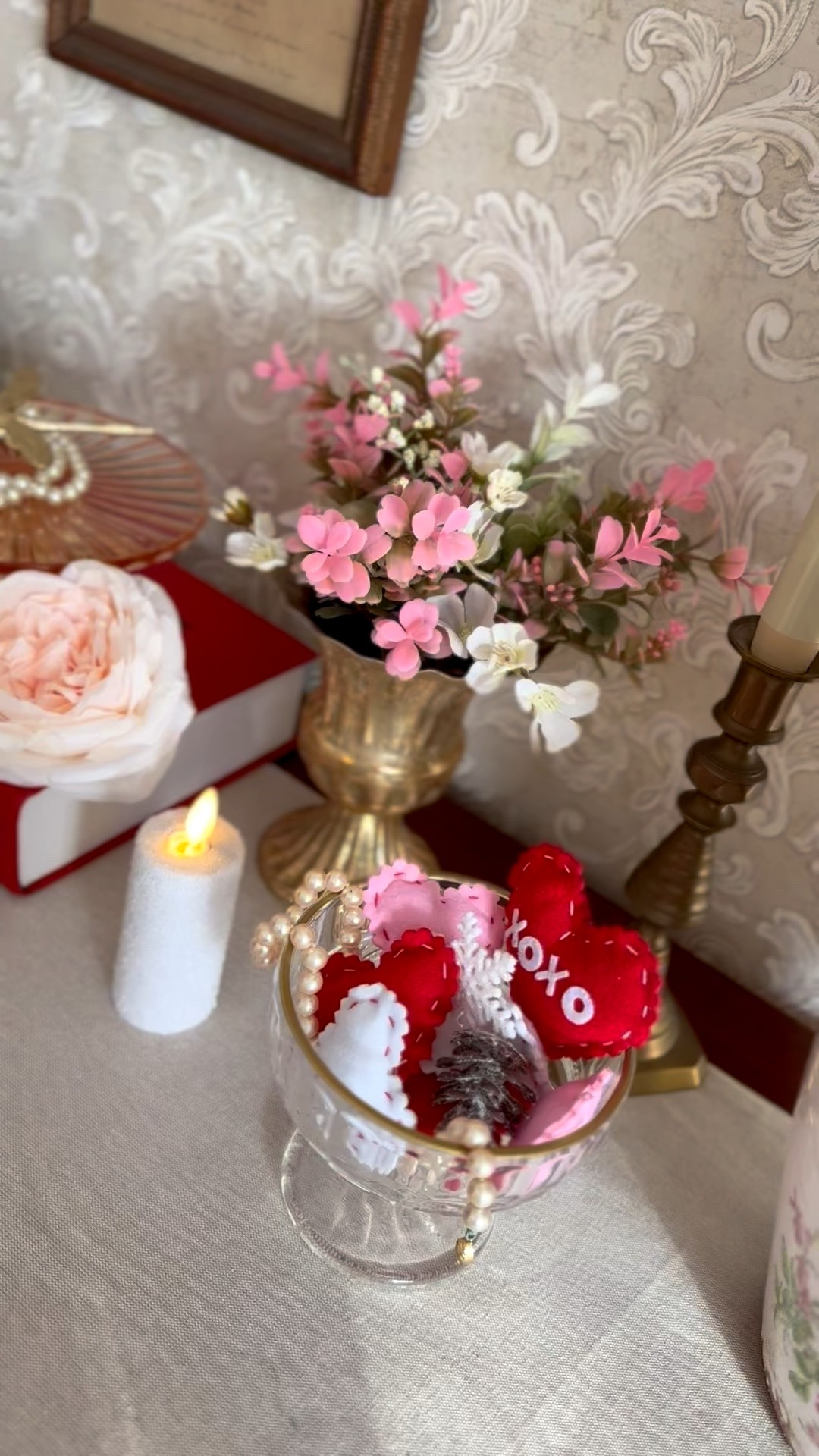 Valentine’s Day home decor, heart filler, faux roses, Valentine’s Day living room decorations 

#LTKHome #LTKSeasonal #LTKFindsUnder50