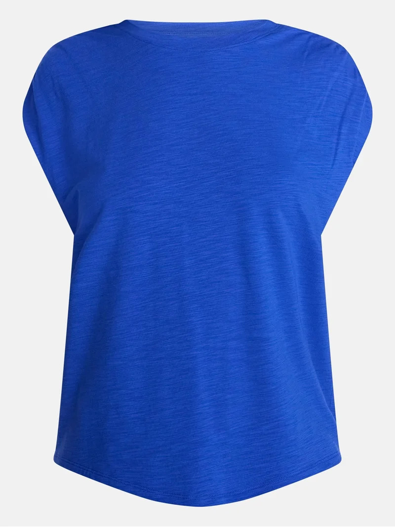 Scenario Women's and Women's Plus Shirred Shoulder Tee, Sizes XS-4X | Walmart (US)