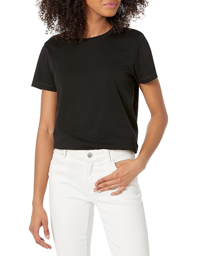 The Drop Women's Courtney Short-Sleeve Tiny Crewneck Jersey T-Shirt | Amazon (US)