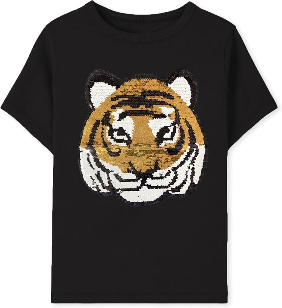 Mrocioa Toddler Boys T-Shirt Flip Sequin Tee Dinosaur Short Sleeve Shirt Truck Cotton Tops | Amazon (US)