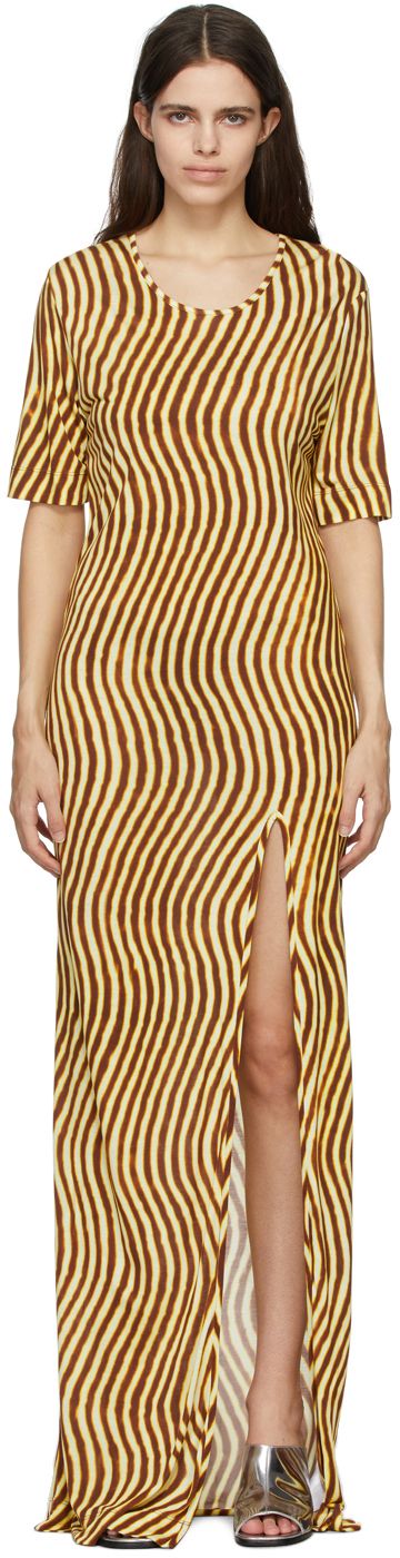 Yellow Len Lye Edition Slit Long Dress | SSENSE