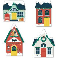 Christmas Village - Diy Shaped Holiday Winter Houses Cut-Outs 24 Count | Etsy (US)