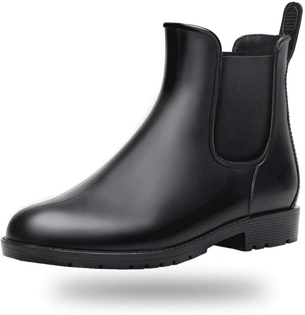 babaka Women Rain Boots Waterproof Ankle Garden Shoes Anti-Slip Chelsea Booties | Amazon (US)