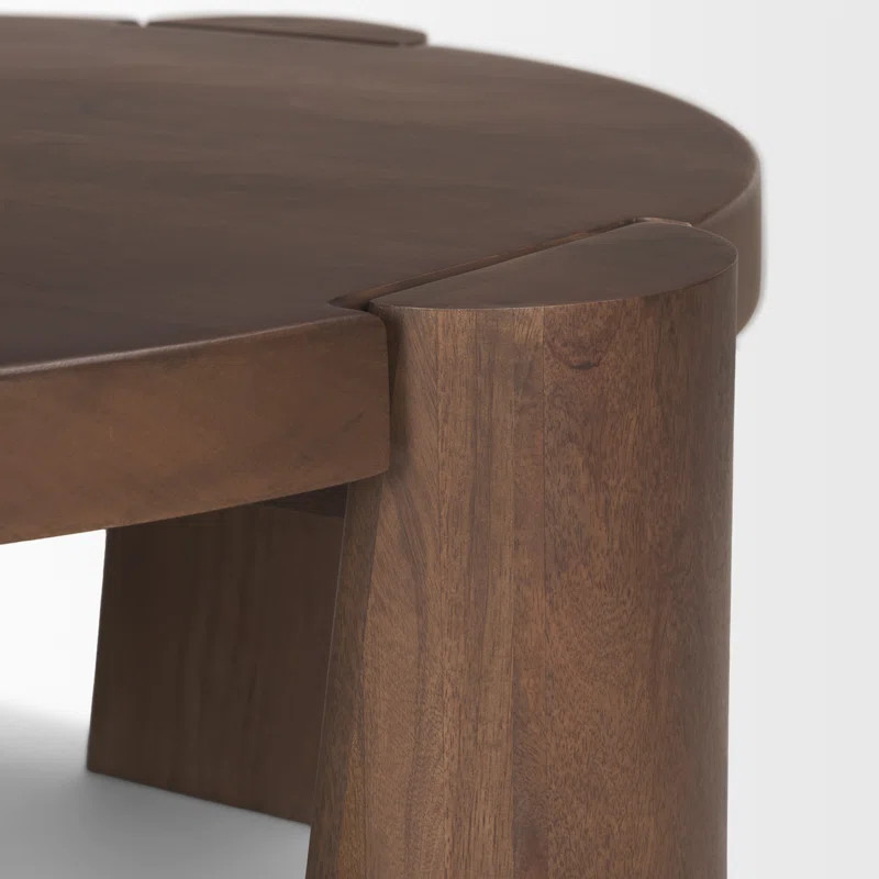 Juljan Round Wood w/ Tapered Legs Coffee Table | Wayfair North America