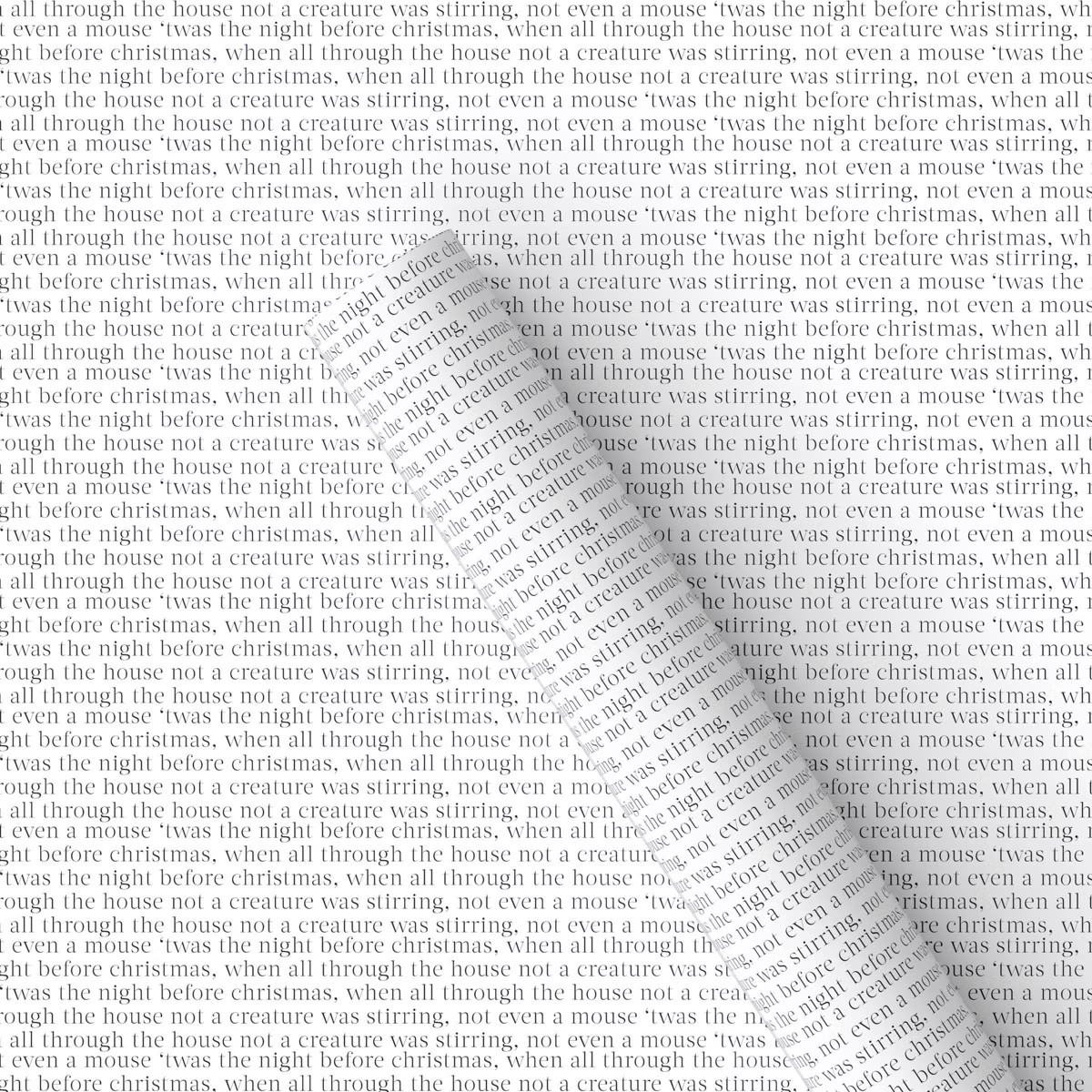 25 sq ft 'Twas the Night Before Christmas' Gift Wrap White/Black - Sugar Paper™ + Target | Target