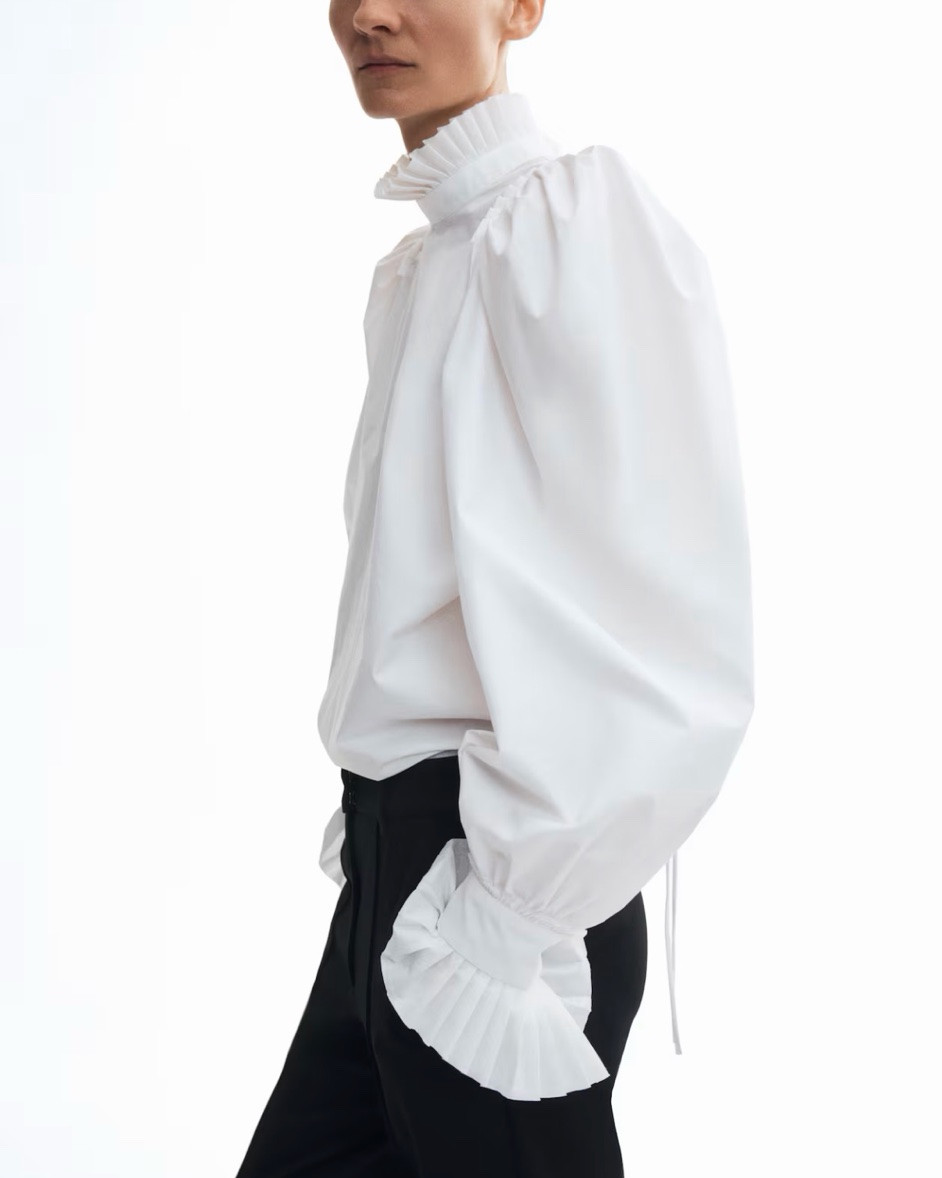 Ruffle detail cotton shirt

#LTKSeasonal