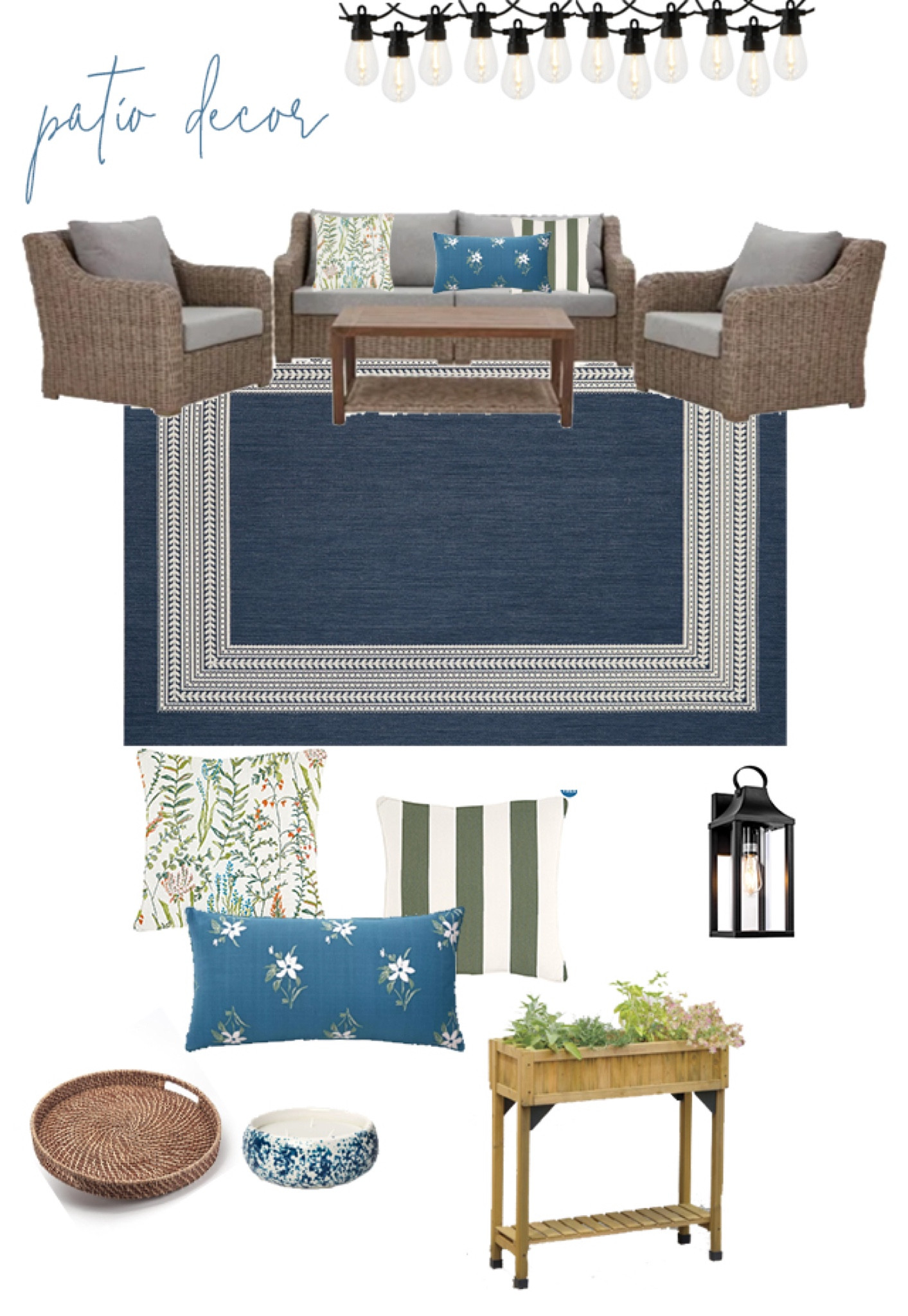 Patio decor: rug option 1!