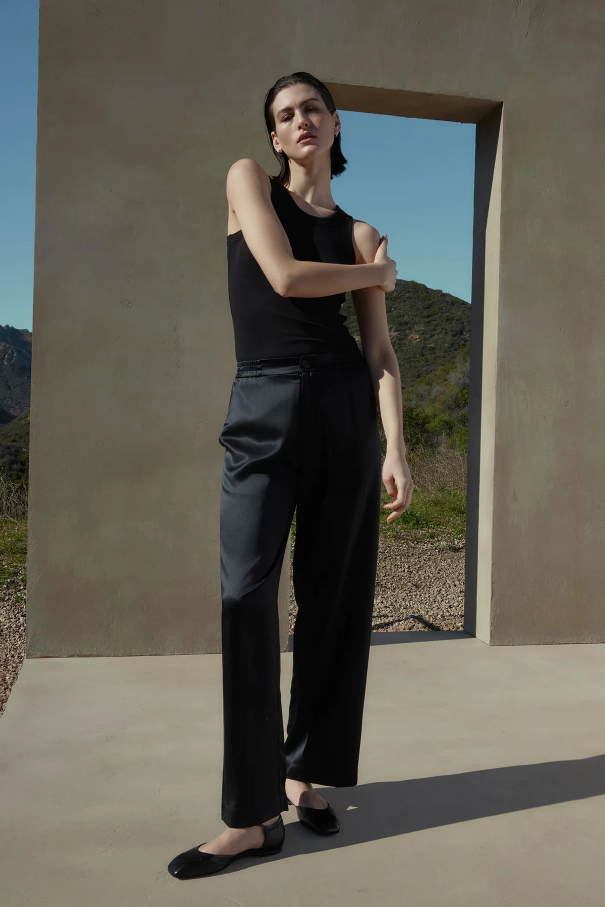 MODESTO SILK CHARMEUSE PANT | Velvet by Graham & Spencer