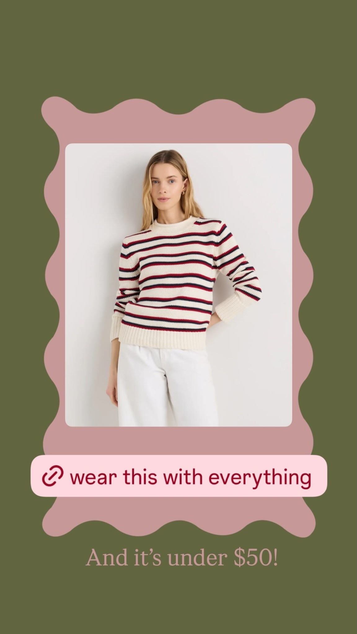 Love this @Quince rollneck sweater for only $50!! This is a year round staple but really cute for spring & summer with the red & blue stripes! 

#LTKootd #LTKgrwm #LTKSeasonal