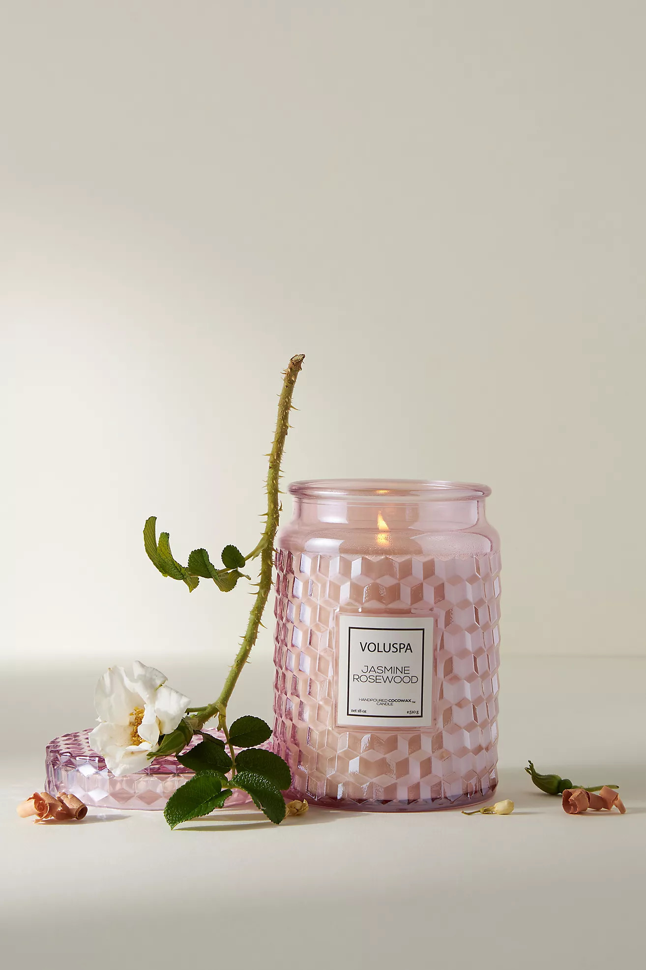 Voluspa Roses Embossed Jar Candle | Anthropologie (US)