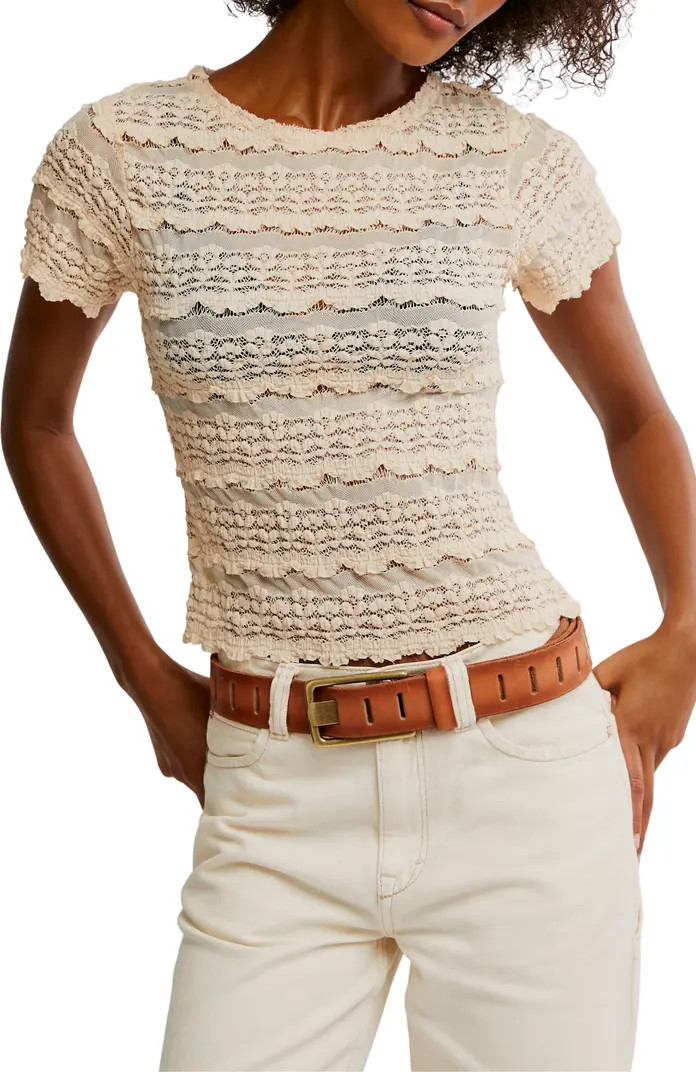 Angelina Mixed Lace Top | Nordstrom