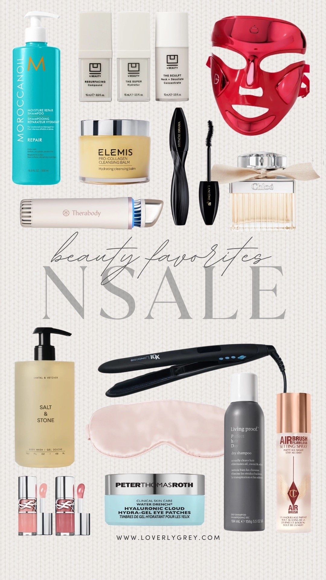 So many of my beauty favorites are part of the NSALE this year! Whether it’s hair products, skincare, makeup, and so much more the selection did not disappoint! 

Loverly Grey, gift ideas for her, Nordstrom sale, nsale 2026, beauty favorites, makeup routine, dry shampoo, bio ionic iron sale, sleep mask, elemis, best perfume

#LTKSeasonal #LTKSaleAlert #LTKBeauty