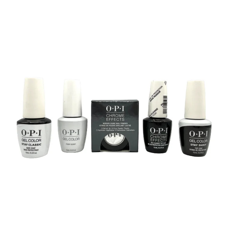 OPI Chrome Effects Tin Man Can, Gelcolor Funny Bunny GCH22 with Classic Base Coat, No-Cleanse Top... | Walmart (US)