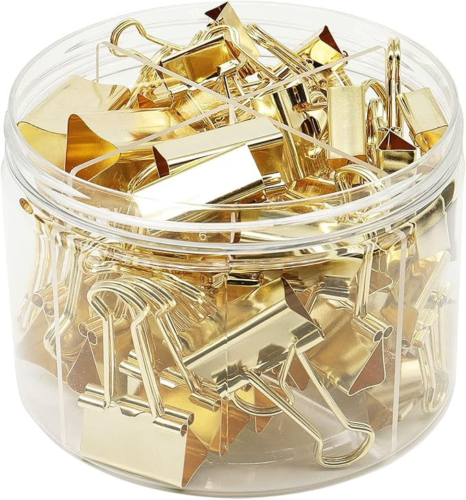 Binder Clip, Paper Binder Clips, Paper Clamps Assorted Sizes, (Large, Medium, Small, X-Small) Pap... | Amazon (US)