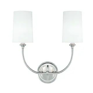 Libby Langdon for Crystorama Sylvan 2 Light Polished Nickel Sconce - 15.5'' W x 15.87'' H x 7'' D... | Bed Bath & Beyond