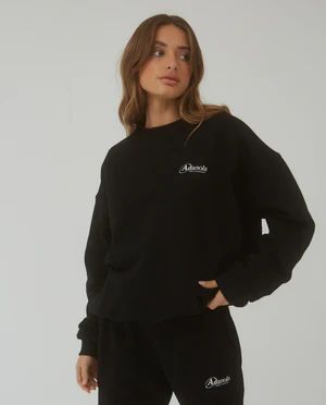 Oversized Sweatshirt - Black/White | Adanola UK