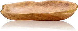 Jovivi Natural Fir Root Wood Dish Bowl, Handmade Wood Serving Platter Tray Plate,Wooden Plates fo... | Amazon (US)