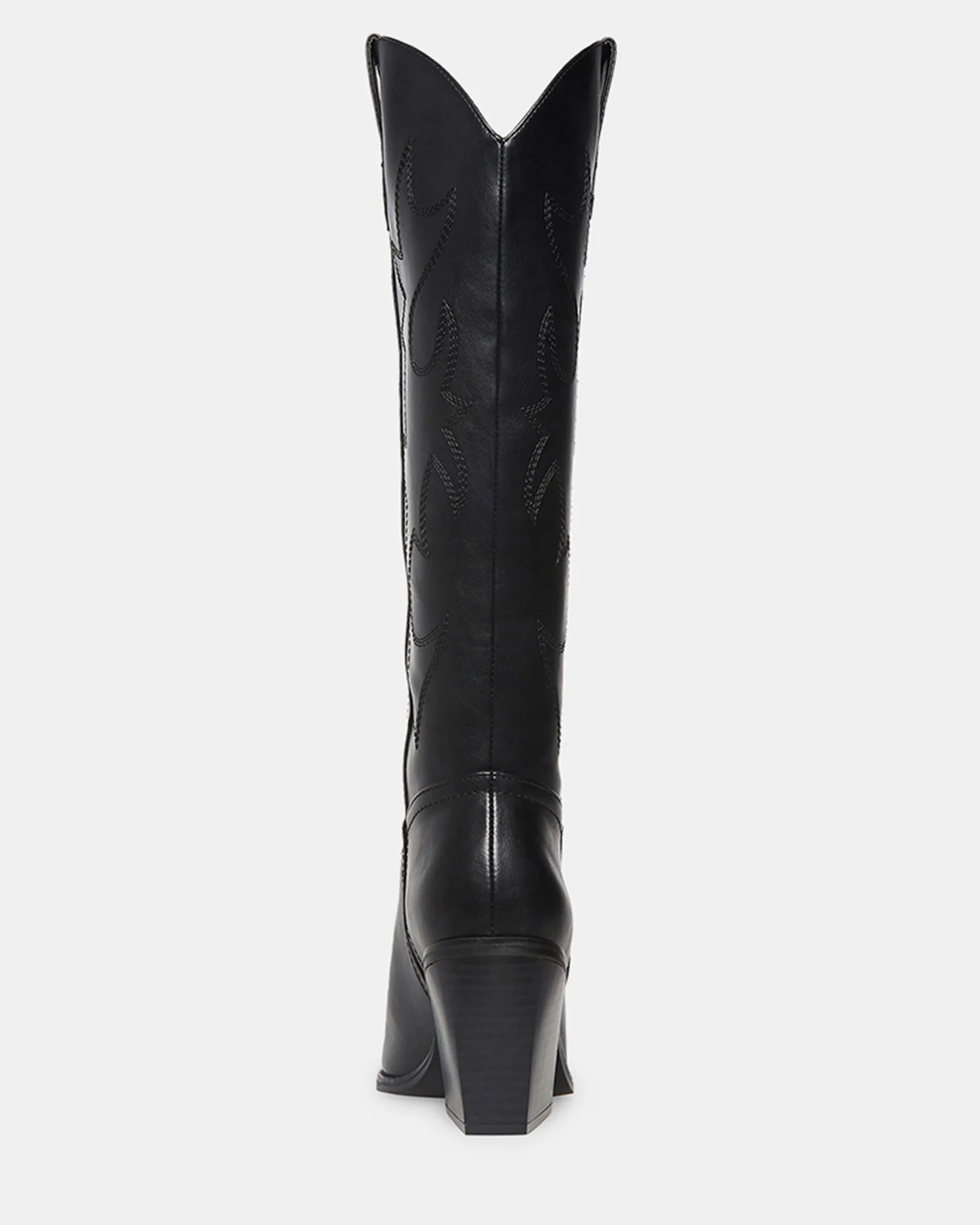 ARIZONA Black Knee High Western Cowboy Boots | Women's Designer Boots | Steve Madden (Canada)