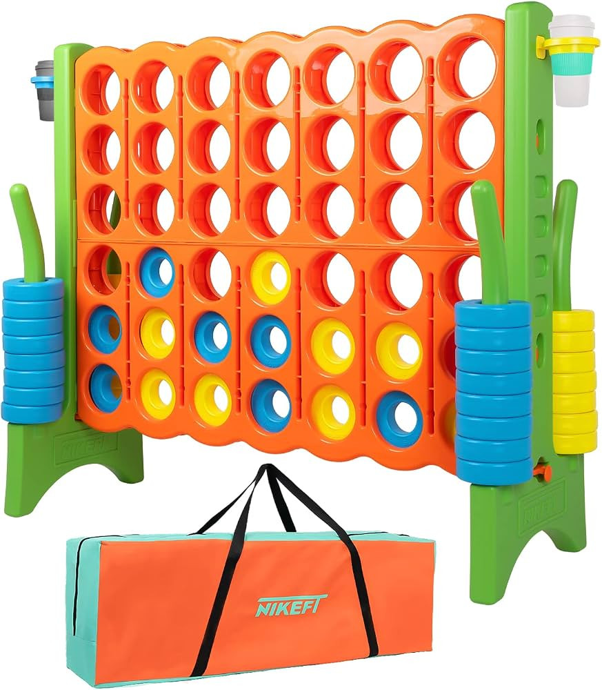 Oversized 4 in a Row Connect Game Carry Bag Included-4 ft Wide X 3.5 ft Tall,4-to-Score Jumbo wit... | Amazon (US)