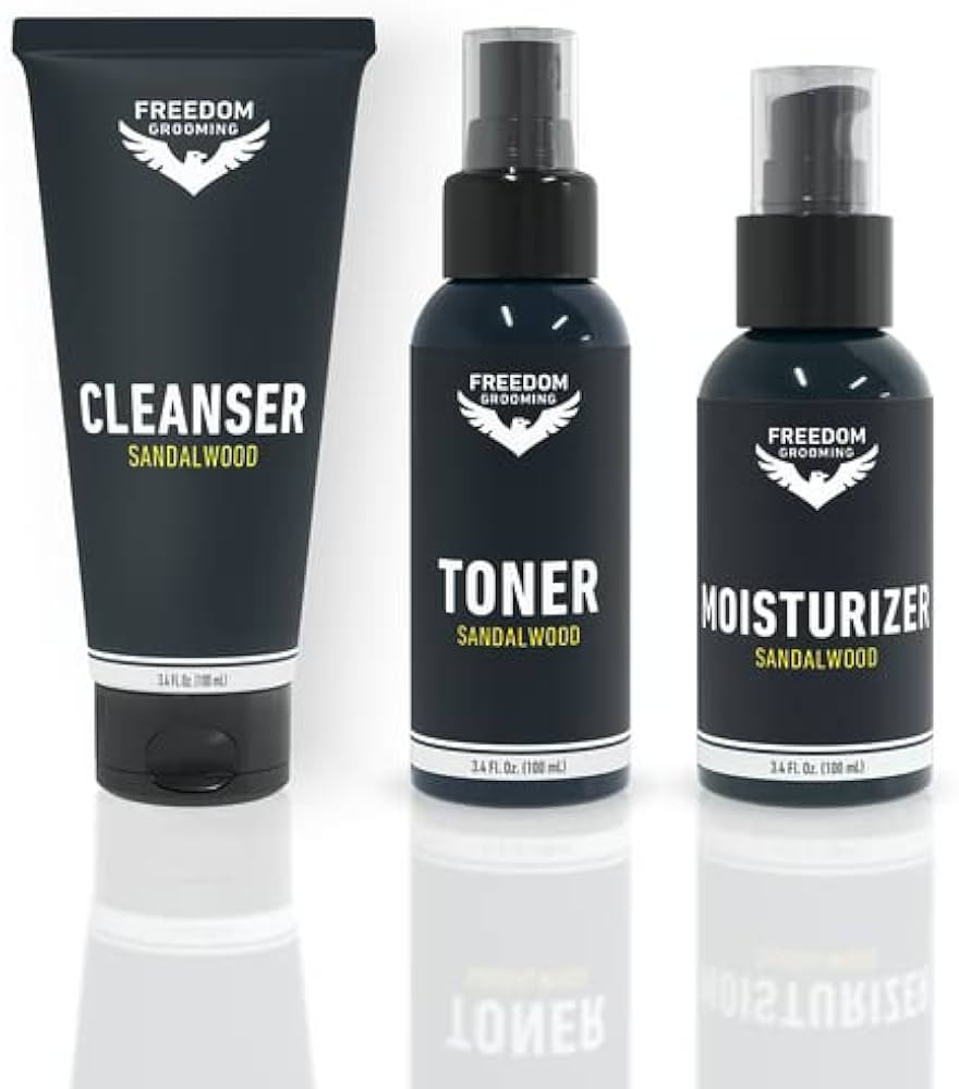 Scalp Care Kit - Sandalwood Scalp Essentials for Bald Men, Hydrating Cleanser Toner Moisturizer f... | Amazon (US)