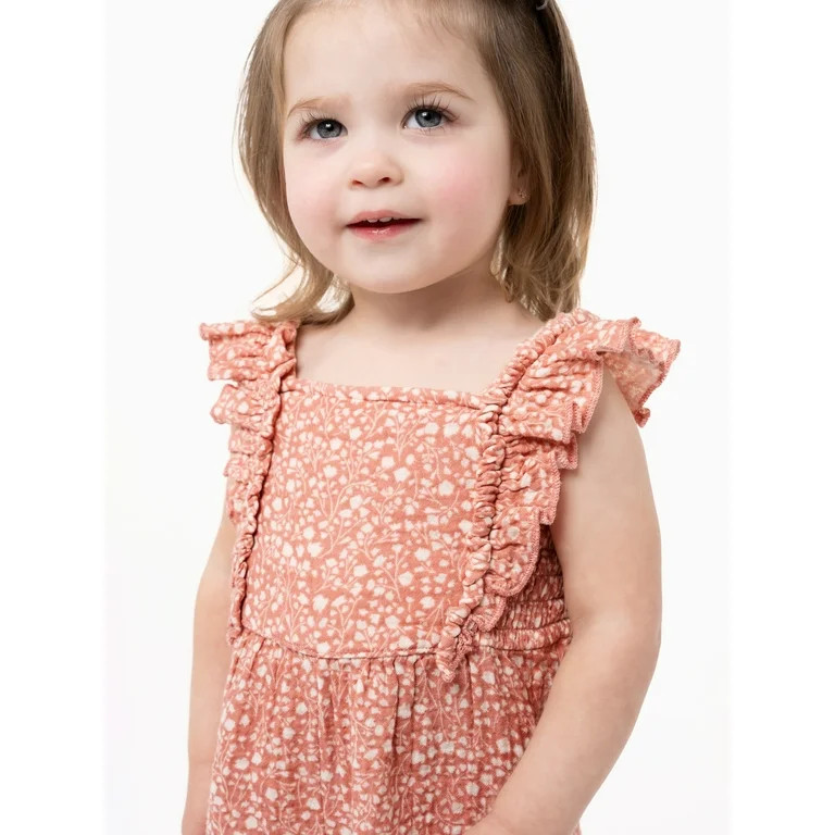 Modern Moments by Gerber Baby and Toddler Girl Romper with Ruffles, Sizes 12M-5T - Walmart.com | Walmart (US)