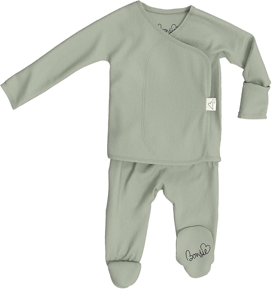 Bonsie Skin to Skin Babywear Footie - Green Baby Footed Bodysuit - Avocado | Amazon (US)