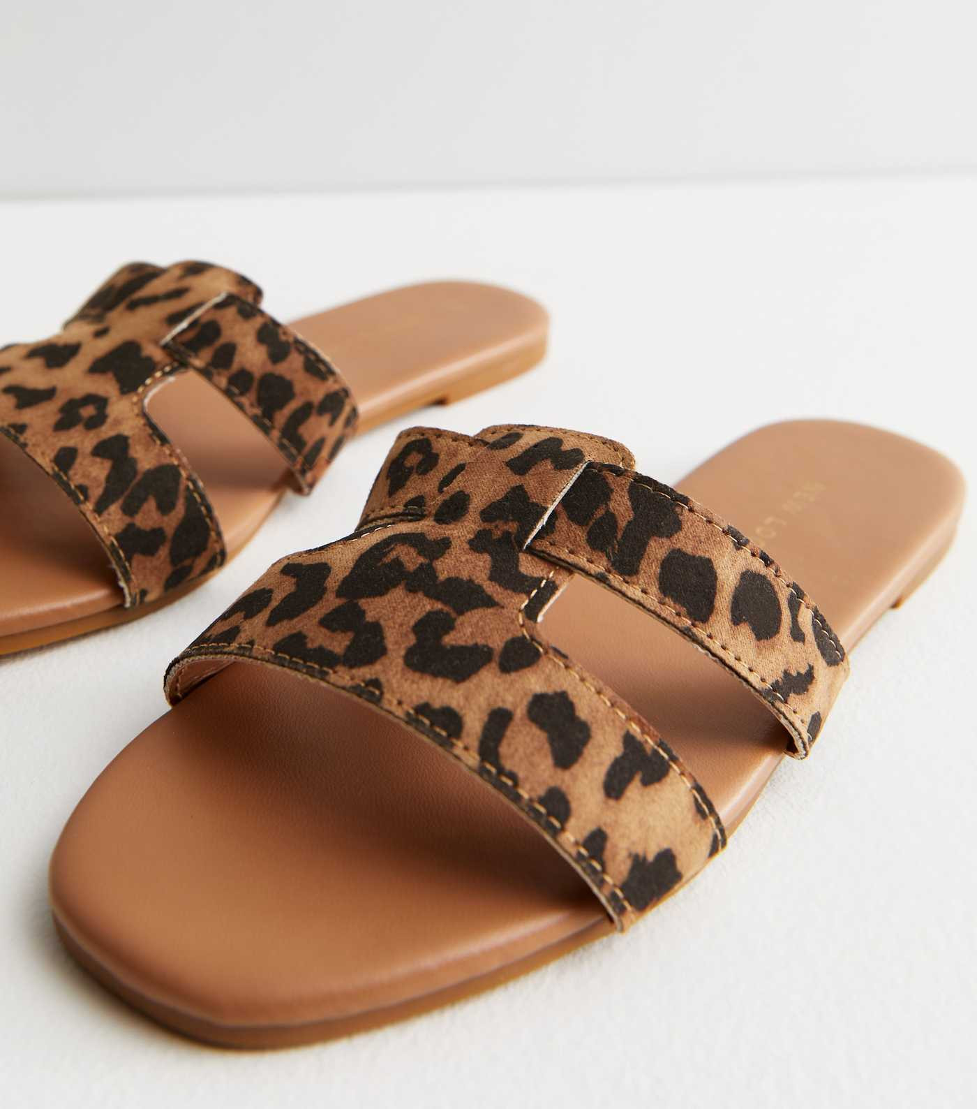 Stone Leopard Print Suedette Mule Sliders
						
						Add to Saved Items
						Remove from Saved... | New Look (UK)