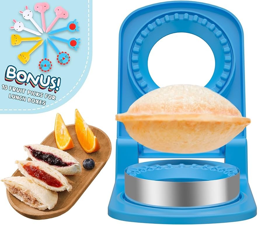 HiYZ Sandwich Cutter and Sealer - Stainless Steel Decruster Sandwich Maker - Peanut Butter and Je... | Amazon (US)