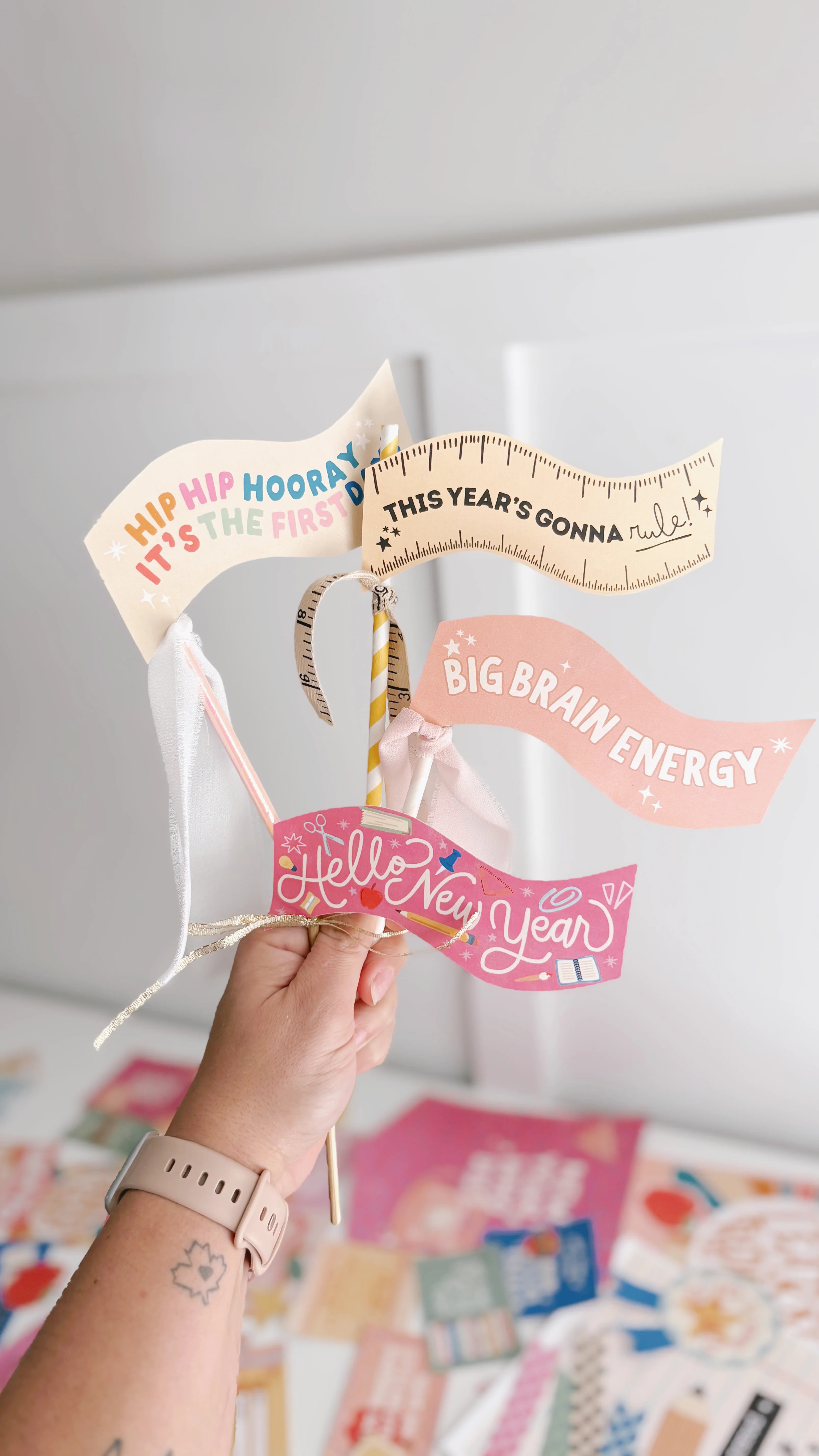 Back to School Flag + Tags Vol. 5 | Printable Flags and Tags | The Letter Vee