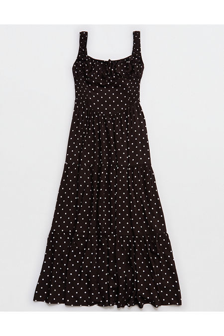 Aerie Corset Maxi Dress Women's Deep Earth S | Aerie