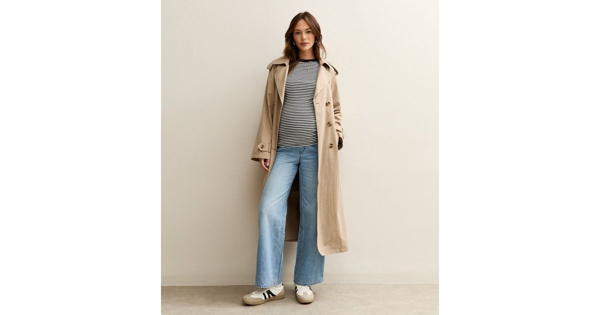 Maternity Light Blue Over Bump Adalae Wide Leg Jeans | New Look | New Look (UK)