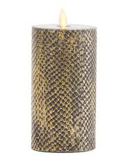 Snakeskin Led Pillar Candle | TJ Maxx