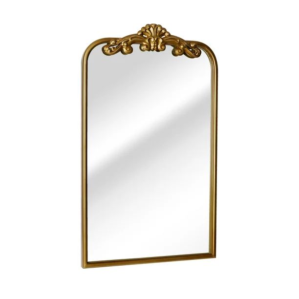 Gold Rectangle Metal Vintage-Inspired Ornate Decorative Accent Vanity Wall Mirror - 14" x 24" x 1... | Walmart (US)