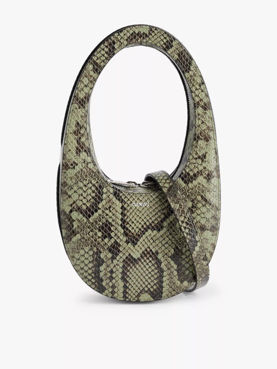 Snake-print Swipe mini leather crossbody bag | Selfridges