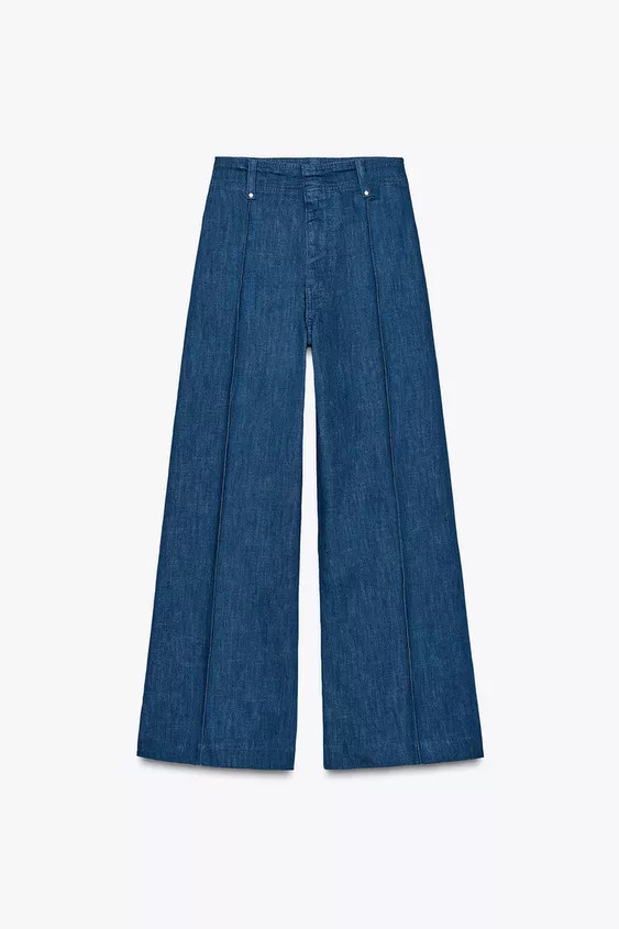 ZW COLLECTION HIGH WAIST WIDE LEG JEANS | Zara US